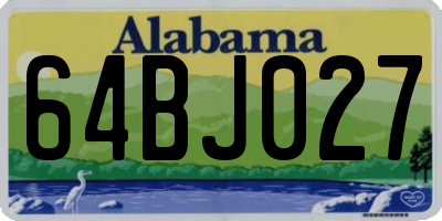 AL license plate 64BJ027