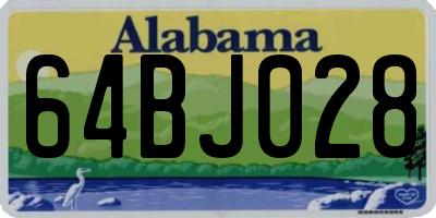 AL license plate 64BJ028