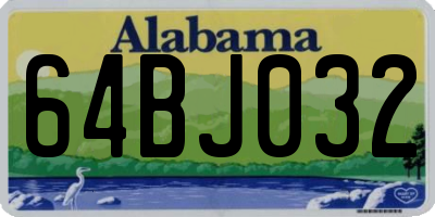 AL license plate 64BJ032