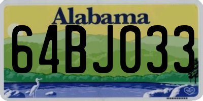 AL license plate 64BJ033