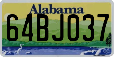 AL license plate 64BJ037