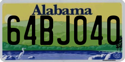 AL license plate 64BJ040