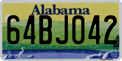 AL license plate 64BJ042