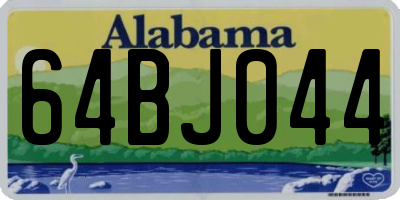 AL license plate 64BJ044