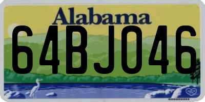 AL license plate 64BJ046