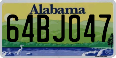 AL license plate 64BJ047
