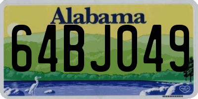 AL license plate 64BJ049
