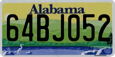 AL license plate 64BJ052