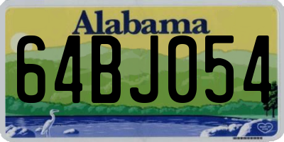 AL license plate 64BJ054