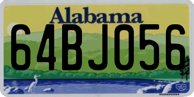 AL license plate 64BJ056
