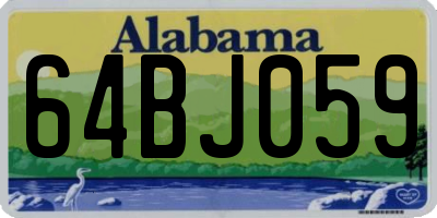 AL license plate 64BJ059