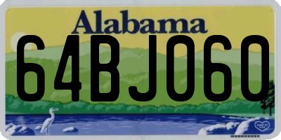 AL license plate 64BJ060