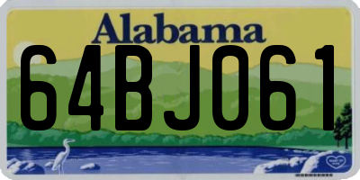 AL license plate 64BJ061
