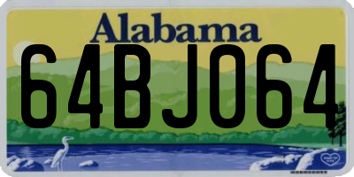 AL license plate 64BJ064