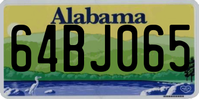 AL license plate 64BJ065