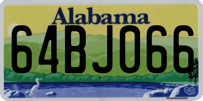 AL license plate 64BJ066