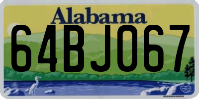 AL license plate 64BJ067