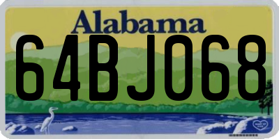 AL license plate 64BJ068