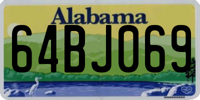 AL license plate 64BJ069