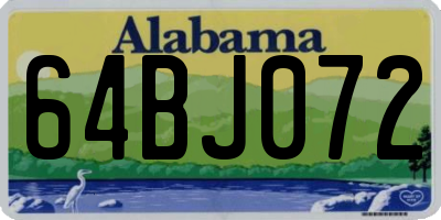 AL license plate 64BJ072