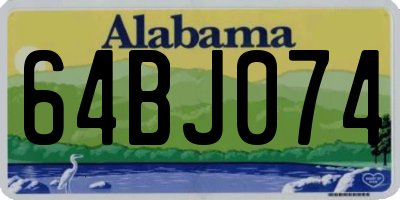 AL license plate 64BJ074