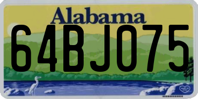 AL license plate 64BJ075