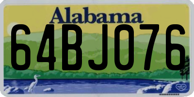 AL license plate 64BJ076