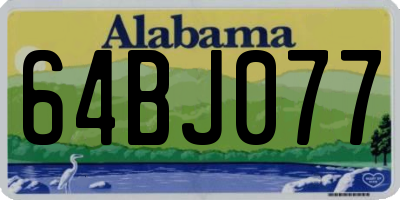 AL license plate 64BJ077