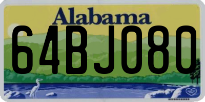 AL license plate 64BJ080