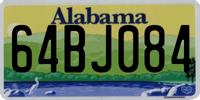 AL license plate 64BJ084