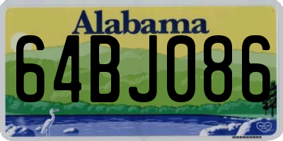 AL license plate 64BJ086