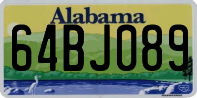 AL license plate 64BJ089