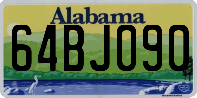 AL license plate 64BJ090