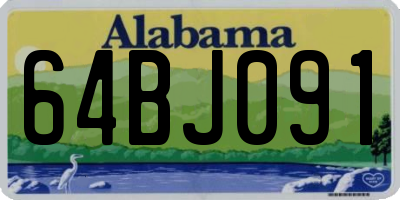 AL license plate 64BJ091