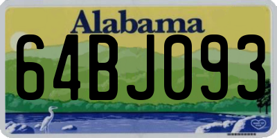 AL license plate 64BJ093