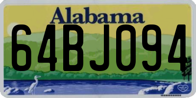 AL license plate 64BJ094