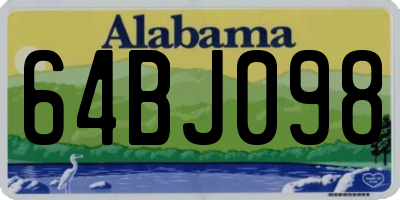 AL license plate 64BJ098