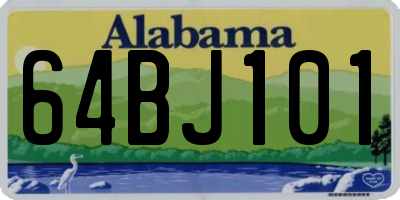 AL license plate 64BJ101