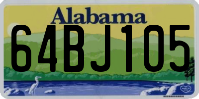 AL license plate 64BJ105