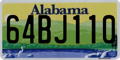 AL license plate 64BJ110