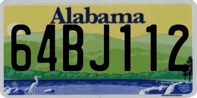 AL license plate 64BJ112
