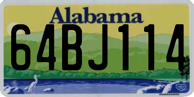 AL license plate 64BJ114