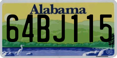 AL license plate 64BJ115