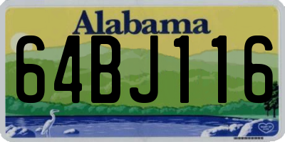 AL license plate 64BJ116