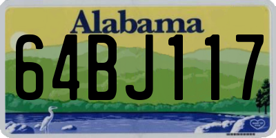 AL license plate 64BJ117