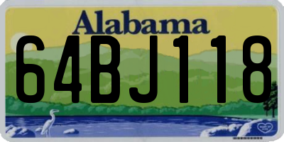AL license plate 64BJ118