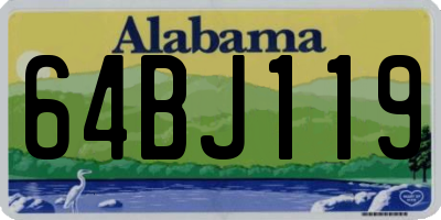 AL license plate 64BJ119