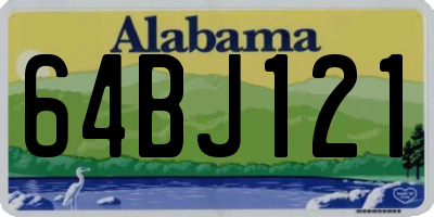 AL license plate 64BJ121