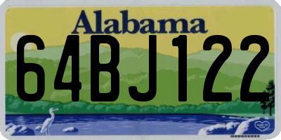 AL license plate 64BJ122