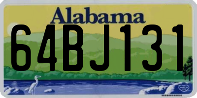 AL license plate 64BJ131